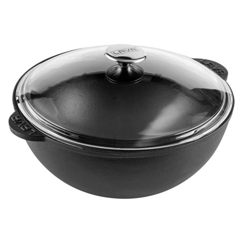 Казан с крышкой 6л LAVA черный