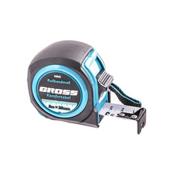 Рулетка Gross Komfortabel, с фиксатором, обрезиненная, 5 м x 25 мм