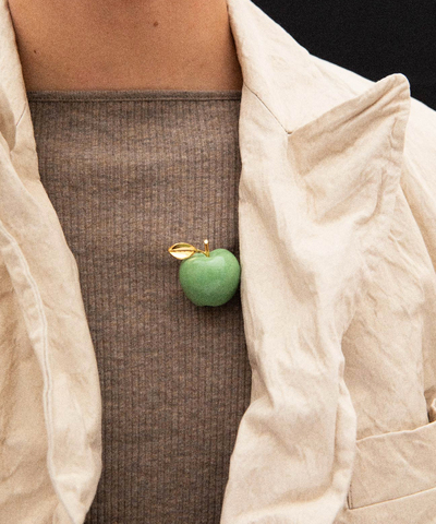 Брошь APPLE GREEN