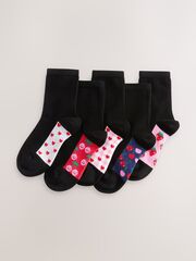 Носки хлопковые для девочки Next E89-770, 5 шт., Черный