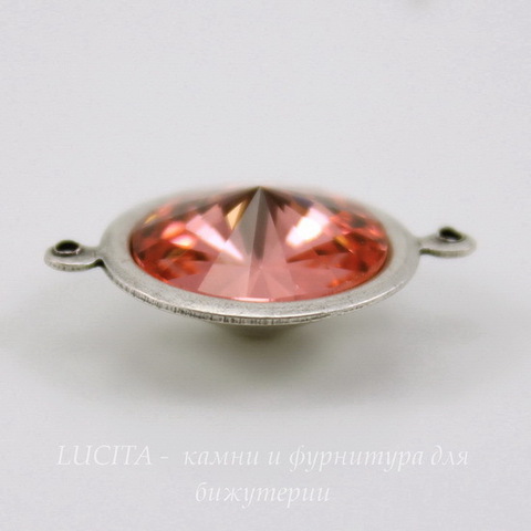 Сеттинг - основа - коннектор (1-1) для страза 12 мм (оксид серебра)