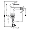 Hansgrohe Rebris E 72211670 Смеситель для биде, с д/клапаном, цвет матовый черный