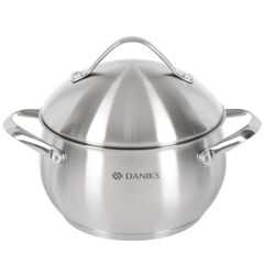 Кастрюля нерж, 1.9 л, с крыш, Daniks, Мальта, GS-01345KS-16CA, индукц