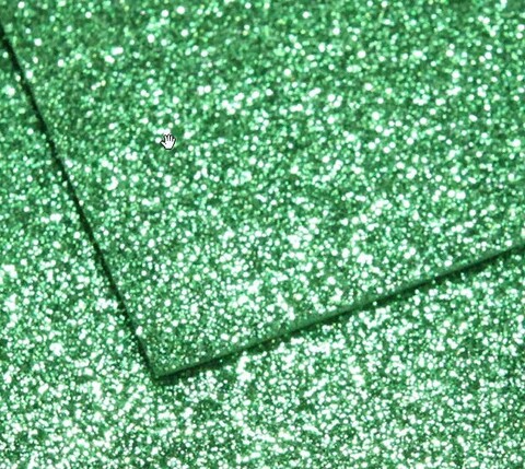 Фоамиран глиттерный 1,5мм Темно - зеленый размер 60x70см (3шт)
