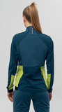Женский Элитный лыжный костюм Nordski Race Dark Jeans Lime W