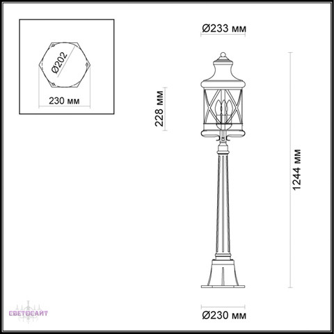 Ландшафтный светильник 4045/3F серии SATION