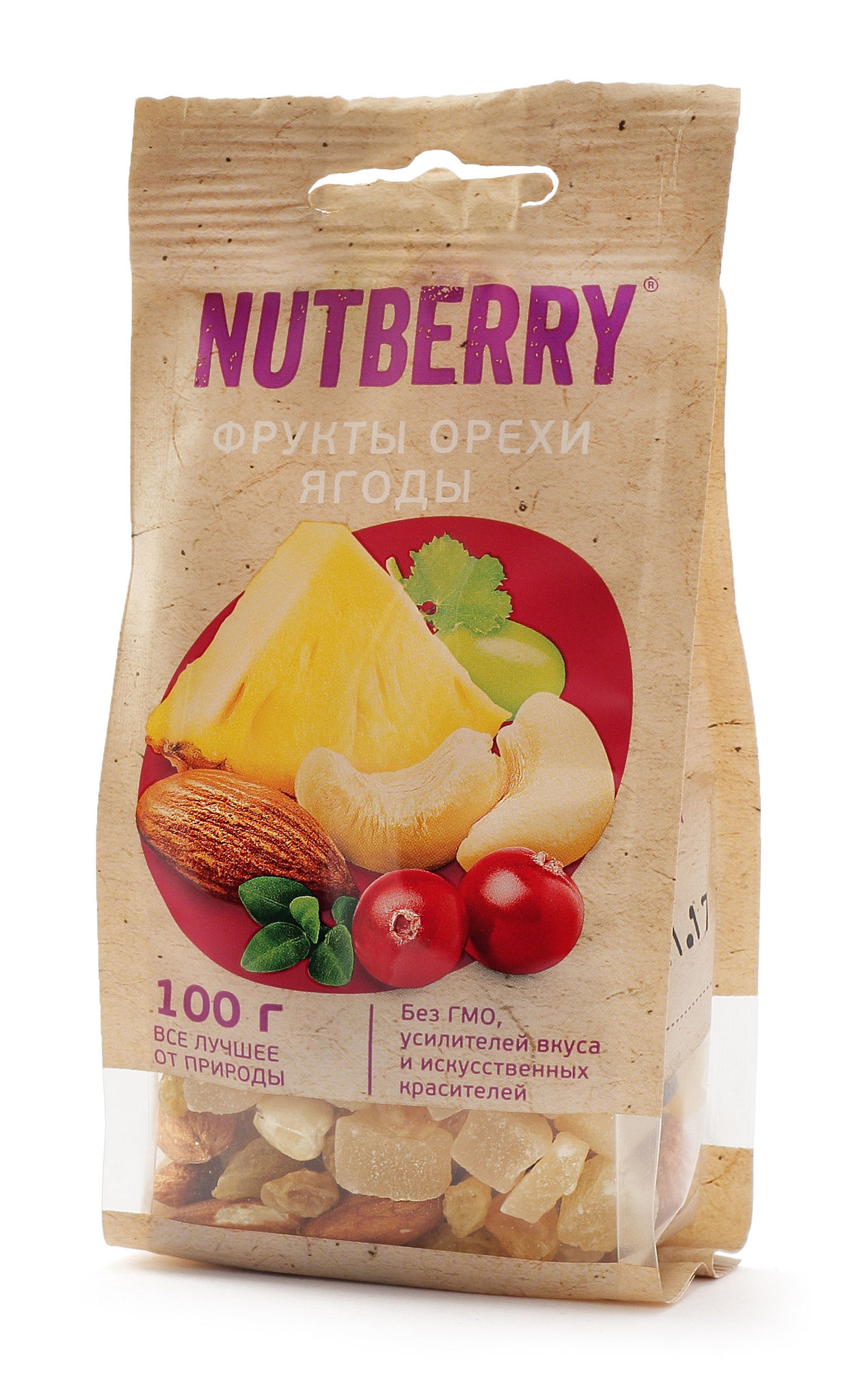 NUTBERRY Смесь орехи фрукты ягоды 100 г - купить в интернет-магазине  shopgf.ru