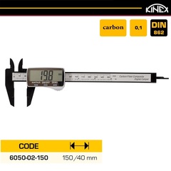 Штангенциркуль электронный ШЦЦ-1-150мм 0,1мм Kinex 6050-02-150 (пластиковый)