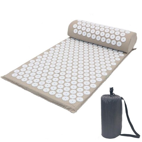 Акупунктурный массажный комплект из коврика и валика Acupressure Mat