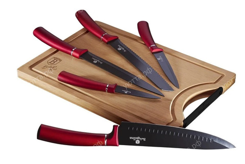 Набор ножей из 6 предметов BH-2552 Burgundy Metallic Line - купить 1