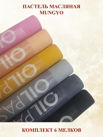 Пастель художественная масляная MUNGYO Oil Pastels Набор №8 (6шт)