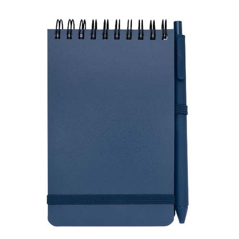 Блокнот Thalaasa формата А6 в твердой обложке из океанического пластика с шариковой ручкой