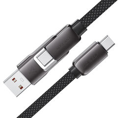 Кабель ACEFAST C13-04 USB-A/USB-C To USB-C Zinc Alloy Connectors Charging Data Cable. Длина: 1,2м, черный