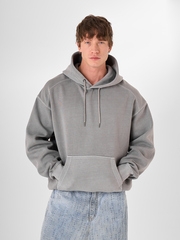 Серая хлопковая худи Laine