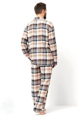 Пижама мужская со штанами KEY MNS 443 | Графит + бежевый