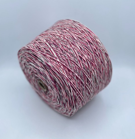 Авторская смотка (пр.Италия) 266м/100гр, Шерсть/Хлопок/Полиамид/Вискоза/Кашемир/Меринос, цвет-Брусничное лукошко , арт.36484
