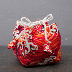 Тканевый мешочек "Красные волны"