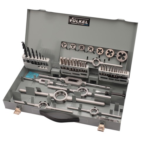 Набор метчиков и плашек M3 -M12 HSS-G 44пр Volkel 49111