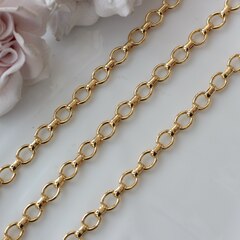 Цепочка 8*7 мм, позолота, 50 см, А333