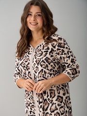 Халат Хм-562/бежевый-акварельлеопард