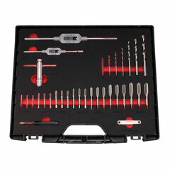 Набор метчиков и плашек M3 -M12 HSS-G 45пр Pl. Box MASTER-TOOL 1014901010002