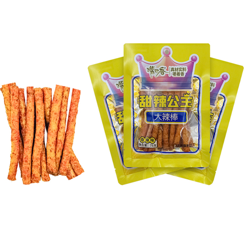 Остро-пряные пшеничные палочки ZuiBaXiang (ZBX1016) 1кор*10бл*10шт, 75гр