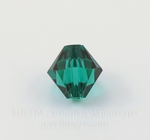 5328 Бусина - биконус Сваровски Emerald 6 мм, 5 штук