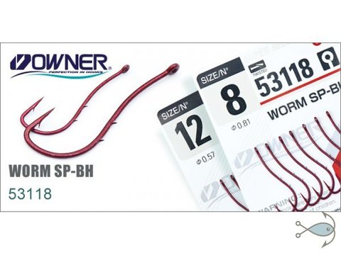 53118 №12 Крючки OWNER WORM SP-BH продажа от 5 уп.