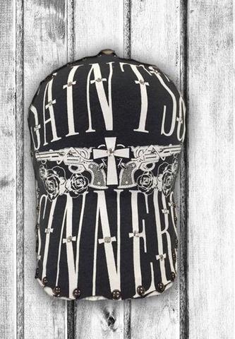Rush Couture | Бейсболка мужская SAINT &amp; SINNERS GUNS ROSES RC184 перед с пистолетами