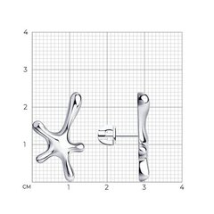 94024107 - Серьги из серебра SKLV | Liquid metal