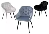 фото 2 Стул BREEZE BLUVEL-06 BLUE, велюр/ черный каркас М-City на profcook.ru