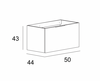 Cezares 55372 Тумба подвесная под раковину с выдвижным ящиком 50x44x25