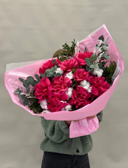 Букет цветов Малиновая любовь