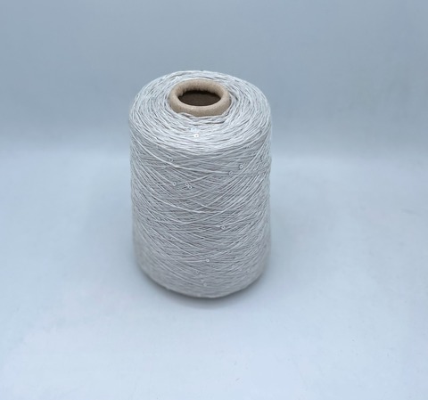 Filati Naturali (пр.Италия),art-Lino, 400/100гр, 100%Лен+пайетки, цвет-Алебастр, арт-28108