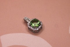 Подвеска кристалл 17х11 мм зеленый