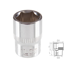 TOLSEN (TT16312) Головка торцевая стандартная шестигранная 3/8", 12 мм