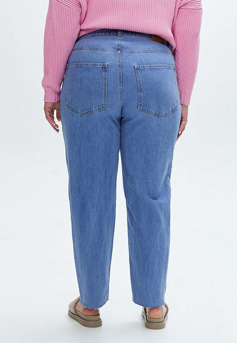 Джинсы с резом, голубой