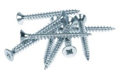 Саморез оконный 3,9х19 потай белый цинк сверло