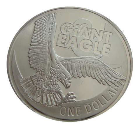 Новая Зеландия 1 доллар 2009 Гигантский орел птица СЕРЕБРО