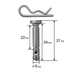 Болт срезной под шплинт UNITED PARTS 6х37мм (комплект 4шт)