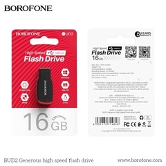 Yaddaş kartı \ Карта памяти \ Flash Card Flash Drive Borofone UD2 16GB Цвет Чёрный