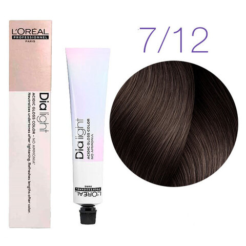 L'Oreal Professionnel Dia light 7.12 (Блондин пепельно-перламутровый) - Краска для волос
