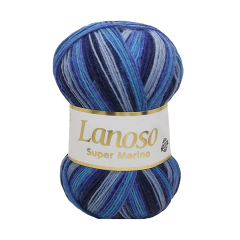 SUPER MERINO Lanoso (75% мериносовая шерсть, 25% полиамид, 100гр/400м)