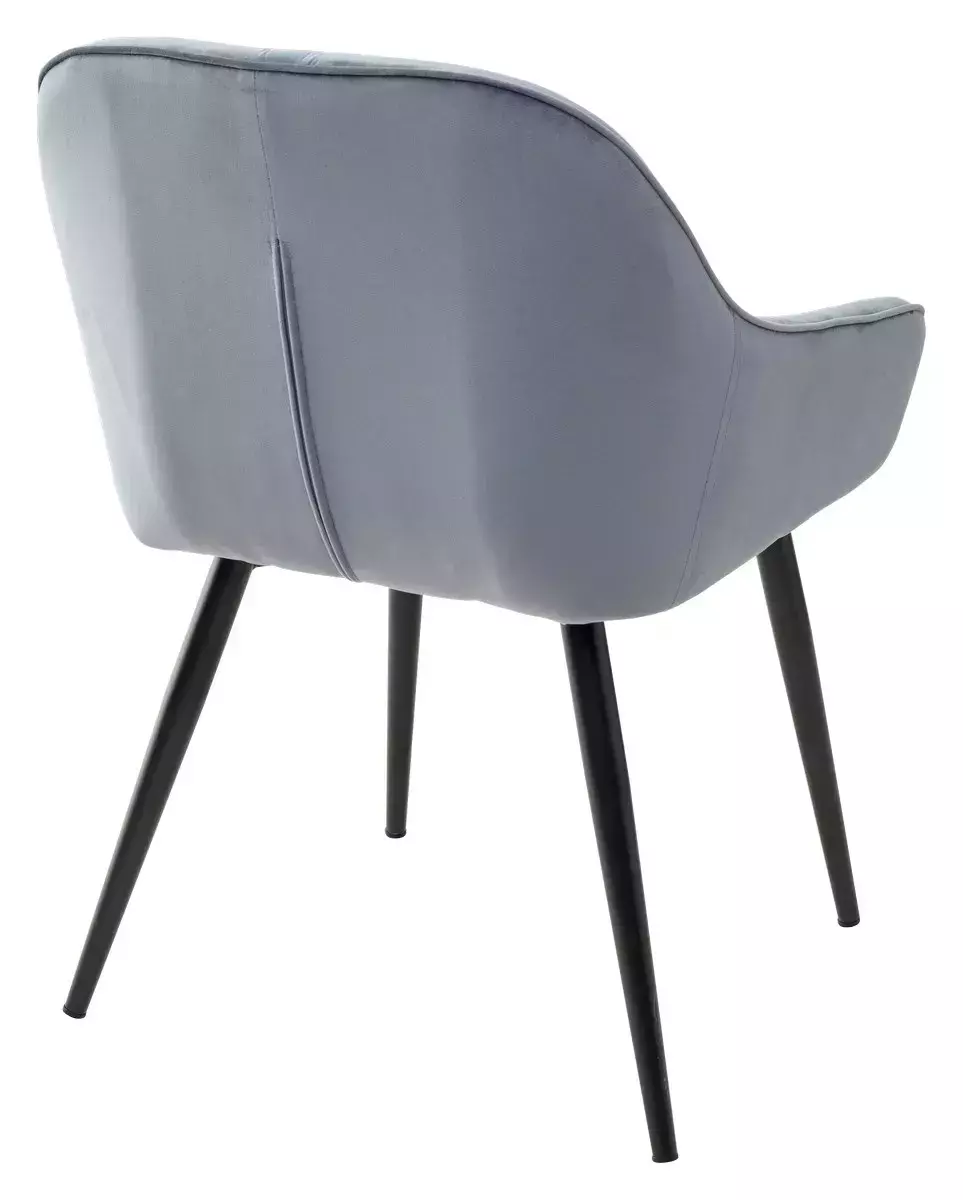 Стул BREEZE BLUVEL-06 BLUE, велюр/ черный каркас М-City