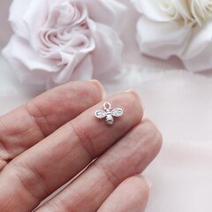 Подвеска Пчела с фианитами 8*10 мм, родий, П336