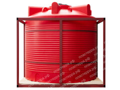 Кассета для перевозки ЖКУ Пластерра 1*5000 5000 л. вертикальный (2150x2150x2085см;красный) - арт.560131