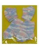 Комплект носки+варежки - Меланж голубой. Одежда для кукол, пупсов и мягких игрушек.