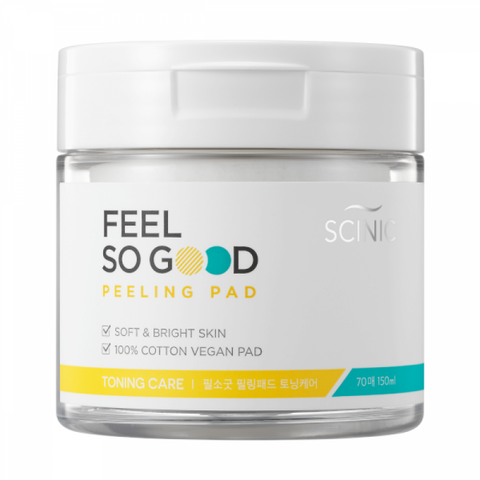 Пилинг-спонжи с AHA кислотами Scinic Feel So Good Peeling Pad(Toning care),70 шт.