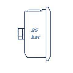 Манометр глицериновый D63 G1/4 - 25 Bar - осевое подключение VERSO