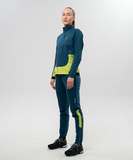 Женский Элитный лыжный костюм Nordski Race Dark Jeans Lime W